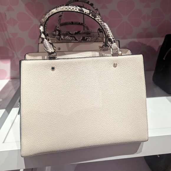 Kate Spade Leila Medium Triple Compartment Satchel Snake Skin Pebbled Leather - Picture 4 of 4